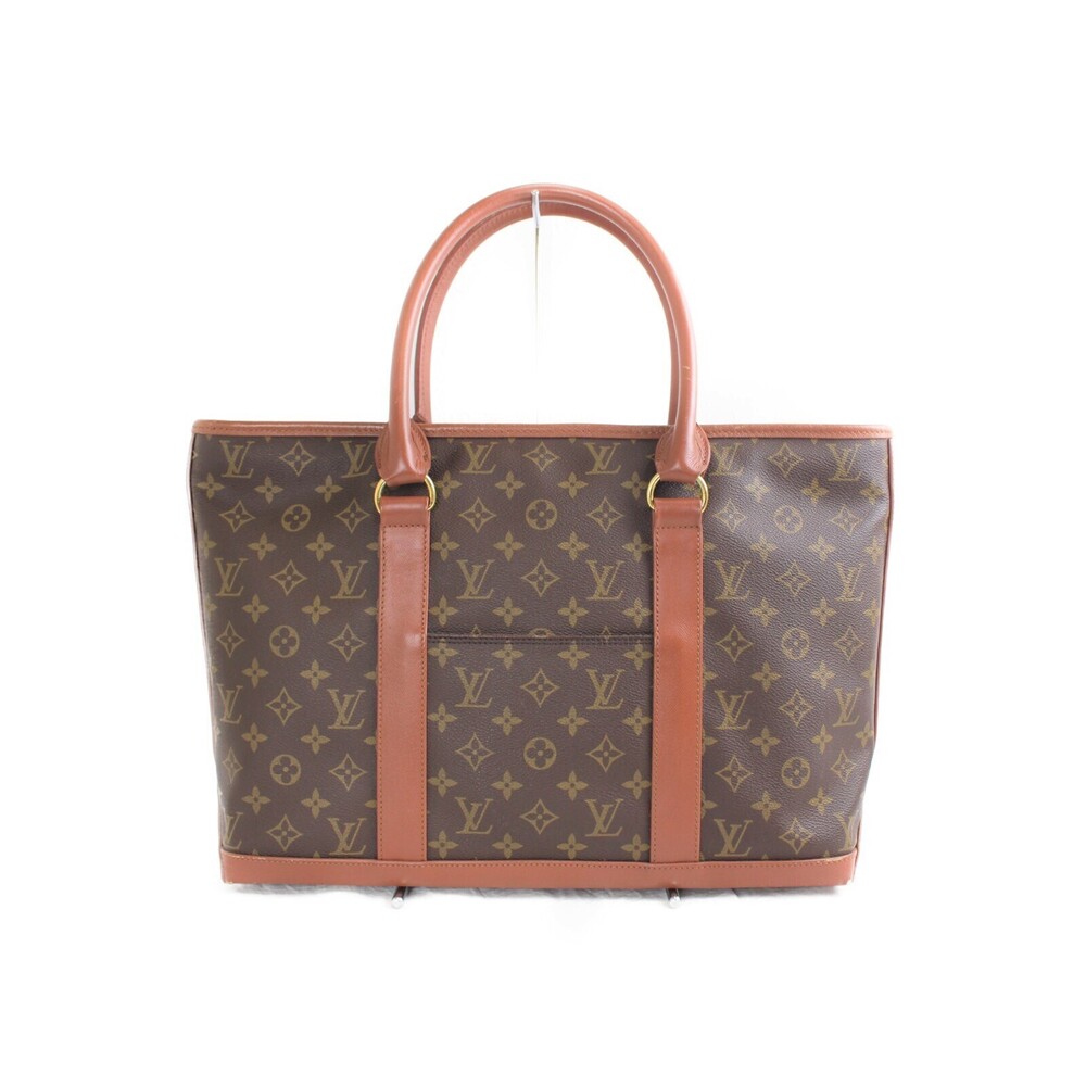 Louis Vuitton Sac Bag Brown Monogram Handbag LV Tote Canvas Weekend